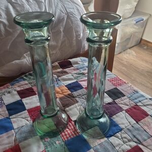 Elegant Glass Candle Holders